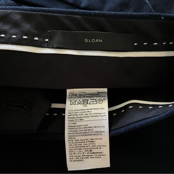 Banana Republic Women's Navy Sloan Pants - Size 8 - Picture 4 of 7